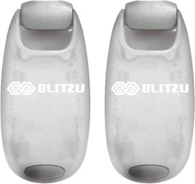 img 4 attached to 🚴 BLITZU 2 Pack LED Safety Lights for Bike, Kayak, Dog Collar Leash, Stroller, Walking, Boat, Runners, Night Running - Shoe & Wrist Clip-On, Strobe, Warning, Blinking, Reflective Light Accessories