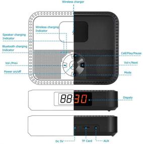 img 2 attached to Переносные беспроводные Bluetooth-колонки с USB-зарядкой для iPhone Samsung, мини-колонки с FM-радио, время воспроизведения 7 часов, встроенный микрофон, для офиса, дома и вечеринок