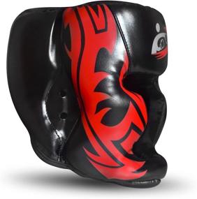 img 1 attached to 🥊 Premium PU Leather Boxing Headgear - Ultimate Protection for Boxing, MMA, UFC, Kickboxing, and More!