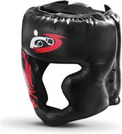 🥊 premium pu leather boxing headgear - ultimate protection for boxing, mma, ufc, kickboxing, and more! логотип