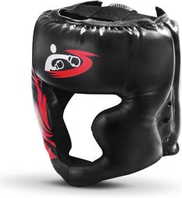 img 4 attached to 🥊 Premium PU Leather Boxing Headgear - Ultimate Protection for Boxing, MMA, UFC, Kickboxing, and More!