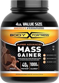 img 1 attached to Gluten Free Chocolate Body Fortress Super Advanced Mass Gainer Whey Protein Powder - 4 Pound