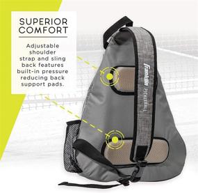 img 3 attached to 🎒 Franklin Sports Pickleball Bag - Unisex Pickleball Backpack - Versatile Sling Bag - Official Bag of U.S Open Pickleball Championships - Gray/Gray