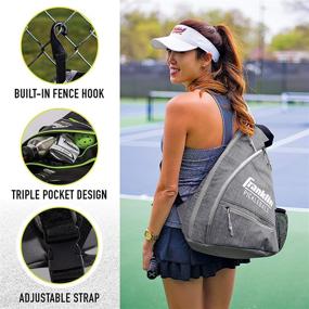 img 1 attached to 🎒 Franklin Sports Pickleball Bag - Unisex Pickleball Backpack - Versatile Sling Bag - Official Bag of U.S Open Pickleball Championships - Gray/Gray