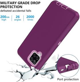 img 2 attached to 📱 Samsung Galaxy A42 5G Case - Hensinple Heavy Duty Defender Shockproof Dustproof Rugged Protective Bumper Cover Purple