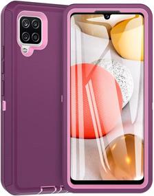 img 4 attached to 📱 Samsung Galaxy A42 5G Case - Hensinple Heavy Duty Defender Shockproof Dustproof Rugged Protective Bumper Cover Purple