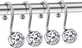 img 3 attached to Chictie Silver Shower Curtain Hooks