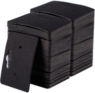🖤 200 шт. карточки для сережек с держателем для сережек, карточки для демонстрации и презентации сережек, черные. логотип