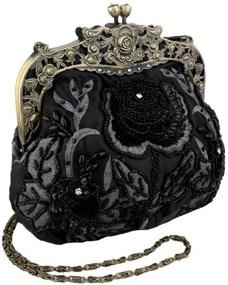 img 3 attached to 🌸 Belsen Women's Vintage Beaded Sequin Flower Evening Handbags: Glamorous Accessory for Elegant Evenings