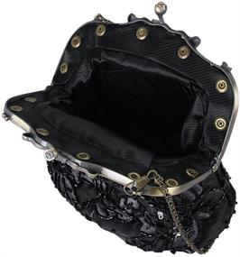 img 1 attached to 🌸 Belsen Women's Vintage Beaded Sequin Flower Evening Handbags: Glamorous Accessory for Elegant Evenings