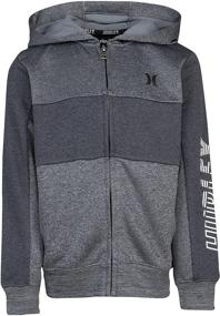 img 4 attached to 🌞 Hurley Boys' Solar Zip-Up Hoodie for Enhanced Sun Protection