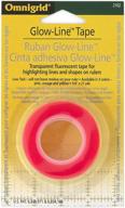 🌈 omnigrid glow line tape: vibrant pink, orange, and yellow, 3 inches logo