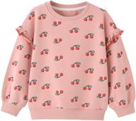 🌈 rainbow sweatshirt for baby girls, long sleeve shirt 18 months-6 years logo