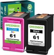 🖨️ greenbox remanufactured ink cartridge 61: high-quality replacement for hp envy, deskjet, and officejet printers (1 black 1 tri-color) логотип