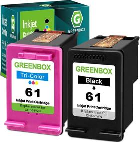 img 4 attached to 🖨️ GREENBOX Remanufactured Ink Cartridge 61: High-Quality Replacement for HP Envy, Deskjet, and Officejet Printers (1 Black 1 Tri-Color)