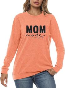 img 3 attached to 👩 BLANCHES Mama Sweatshirt Women Mom: Lightweight Fall Pullover with Crew Neck & Long Sleeves - Stylish T Shirt for Moms