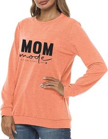 img 1 attached to 👩 BLANCHES Mama Sweatshirt Women Mom: Lightweight Fall Pullover with Crew Neck & Long Sleeves - Stylish T Shirt for Moms