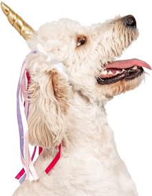 img 4 attached to Dog Unicorn Horn 🦄 Halloween Costume - Midlee Headband