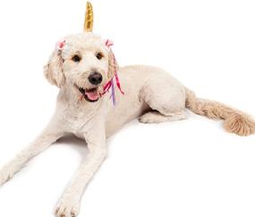 img 1 attached to Dog Unicorn Horn 🦄 Halloween Costume - Midlee Headband