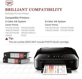 img 2 attached to 🖨️ High-Quality Replacement Ink Cartridges for Canon 280 281 - Toner Kingdom Compatible - Pixma TR7520 TR8520 TS6120 TS6220 TS6320 TS8120 TS9120 TS9520 Printer - 12-Pack (4PGBK, 2B, 2C, 2M, 2Y)