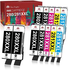 img 4 attached to 🖨️ High-Quality Replacement Ink Cartridges for Canon 280 281 - Toner Kingdom Compatible - Pixma TR7520 TR8520 TS6120 TS6220 TS6320 TS8120 TS9120 TS9520 Printer - 12-Pack (4PGBK, 2B, 2C, 2M, 2Y)