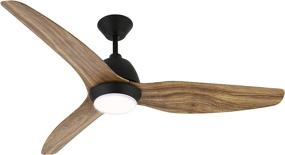 img 4 attached to 🔥 Nocolliny Modern Ceiling Fan 52" with Light- Dimmable LED- Farmhouse Style Propeller 3-Blade- Reversible Motor- Remote Control: The Perfect Choice for Stylish and Functional Home Cooling