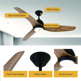 img 2 attached to 🔥 Nocolliny Modern Ceiling Fan 52" with Light- Dimmable LED- Farmhouse Style Propeller 3-Blade- Reversible Motor- Remote Control: The Perfect Choice for Stylish and Functional Home Cooling