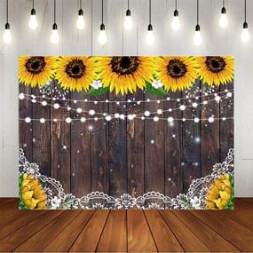 img 4 attached to 🌻 Versatile Rustic Sunflower Wood Backdrop for Summer Parties and Celebrations - Ideal for Birthdays, Showers, Weddings, and More!