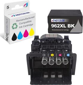 img 4 attached to 🖨️ HOTCOLOR 962 Printhead & Setup Ink Cartridges: Replacement for HP 962XL Combo Pack - Pro 9015/9018/9020/9025 (5PK)