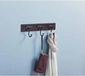 img 3 attached to 🎩 Contempo Pilltop Hook Rack: Stylish and Functional 18-inch Espresso and Bronze with Copper Design by Franklin Brass