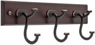 🎩 contempo pilltop hook rack: stylish and functional 18-inch espresso and bronze with copper design by franklin brass logo