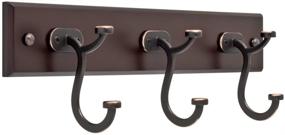 img 4 attached to 🎩 Contempo Pilltop Hook Rack: Stylish and Functional 18-inch Espresso and Bronze with Copper Design by Franklin Brass