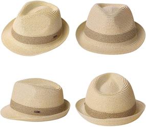 img 3 attached to Comhats Summer Fedora Panama Foldable