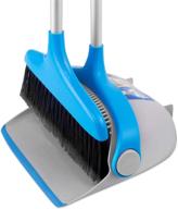 mr.siga blue and gray upright broom with dustpan set logo