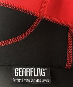 img 1 attached to 🔴 Premium Neoprene Seat Cover Set for Wrangler TJ 1997-2002 (Red/Black) - GEARFLAG