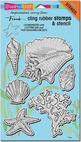 img 1 attached to STAMPENDOUS CRS5090 Rubber Seashells Template