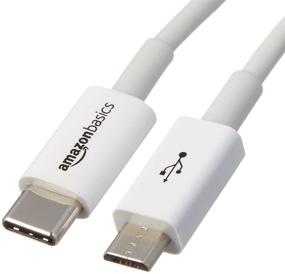 img 4 attached to 🔌 Amazon Basics USB Type-C кабель к Micro-B 2.0 - 6 футов (1.8 м) белый, 5 штук: быстрое зарядное и синхронизирующее решение.