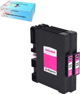 sg400 sublimation ink cartridge magenta dye high yield compatible for sawgrass virtuoso sg 400 sg800 printer (2x magenta logo