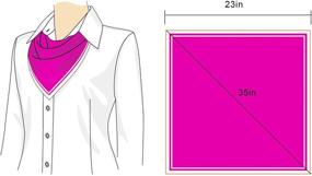 img 1 attached to 🧣 Stylish Chiffon Square Neck Scarf: Retro Satin Ribbon Handkerchief for Women & Girls