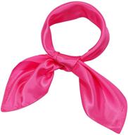 🧣 stylish chiffon square neck scarf: retro satin ribbon handkerchief for women & girls logo