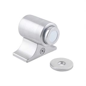 img 1 attached to 🚪 Brushed Stainless Steel Floor Mount Magnetic Door Stop Catch with Easy Installation, Invisible Door Strong Magnetic Door Touch