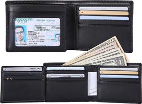 img 3 attached to 👝 Premium Trifold Men's Wallet: Genuine Leather Blocking Wallet for Stylish Organization in Wallets, Card Cases & Money Organizers