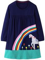 hileelang girls' clothing: stripe dresses for christmas logo