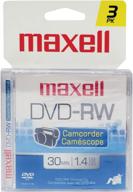 📹 maxell 567655 dvd-rw camcorder rewriteable - 3 pack jewel case: the perfect solution for rewriting camcorder footage logo