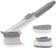 🧽 ruodmfe soap dispending dish brush: efficient kitchen cleaning set with 1 brush and 2 sponge brushes logo