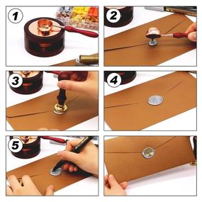 img 1 attached to 💌 Kewixn Sealing Wax Kit: 648 Pieces Beads, 24 Colors, Wax Warmer, Stamp Spoon, Metal Pens, Candles - Perfect for Gifting and Decoration