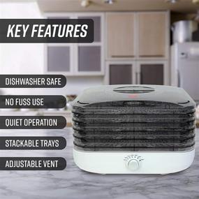 img 2 attached to 🔥 Optimized Ronco Turbo EZ-Store 5-Tray Dehydrator: Convection Air Flow, Adjustable Temperature Control, Quiet Operation - Ideal for Jerky, Fruits, Vegetables, Herbs - White