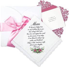 img 4 attached to Mother Daughter Wedding Personalized Handkerchief Men's Accessories