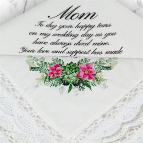 img 1 attached to Mother Daughter Wedding Personalized Handkerchief Men's Accessories