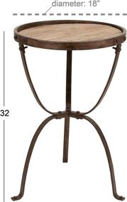 img 2 attached to 🌟 Stylish and Functional Deco 79 Metal Wood Side Table, 27 by 18-Inch - Perfect for Small Spaces